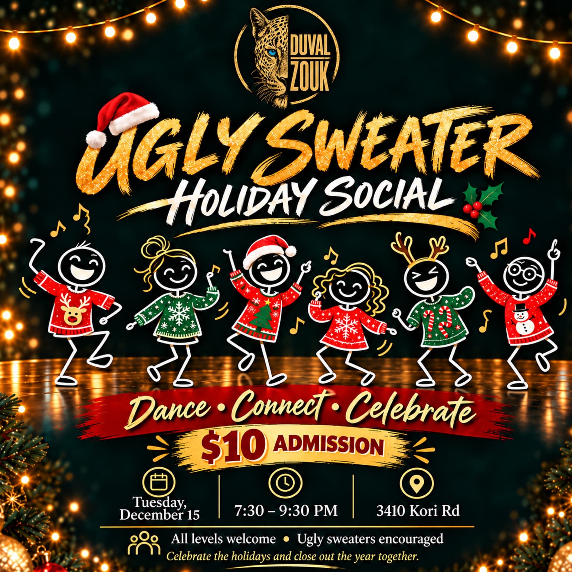 Duval Zouk Ugly Sweater Holiday Social 🎄