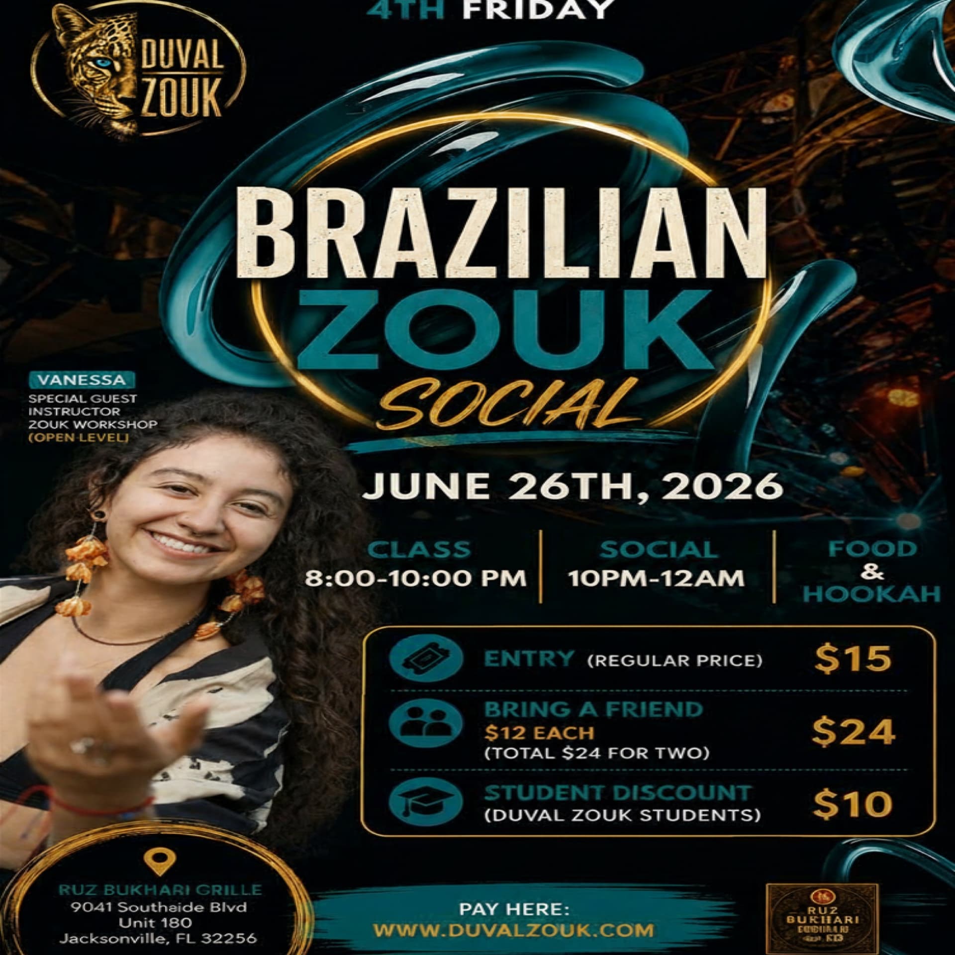 DUVAL ZOUK 4TH FRIDAYS | Brazilian Zouk Social