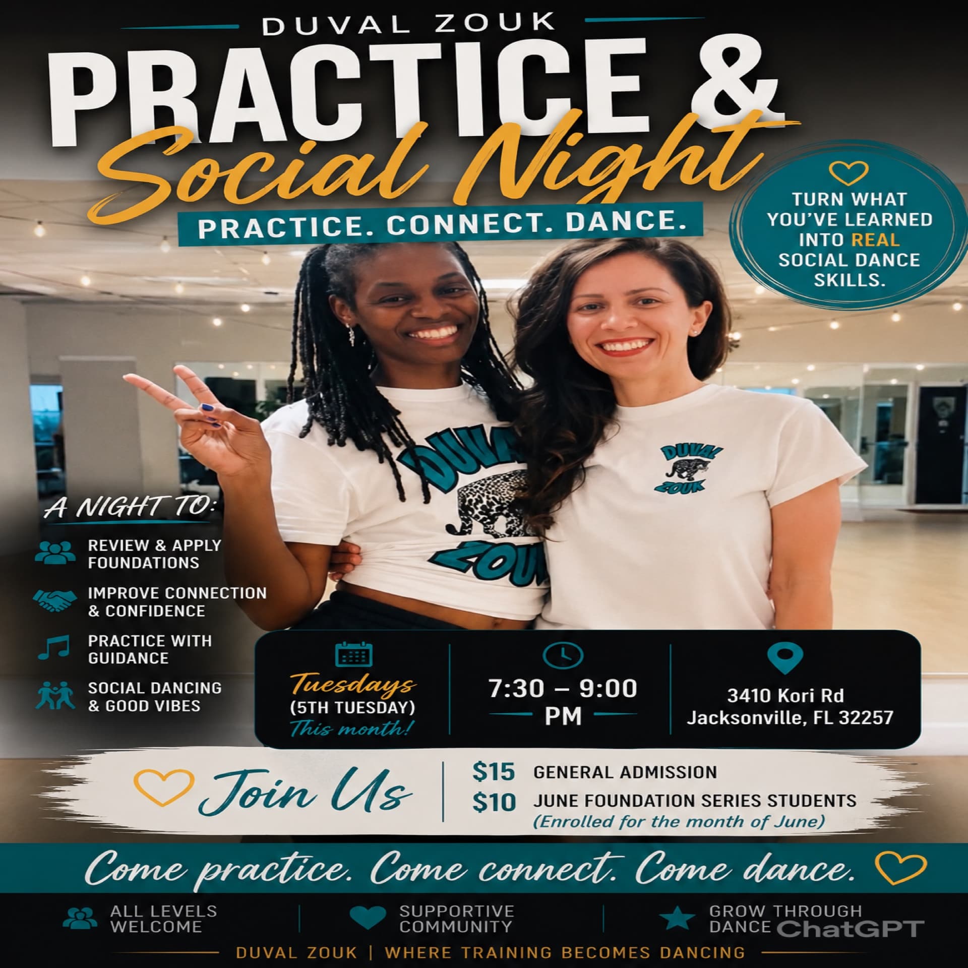 DUVAL ZOUK PRACTICE & SOCIAL NIGHT